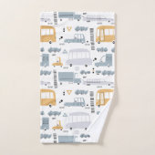 Voitures mignonnes dans le Motif de la circulation (Serviette à main)