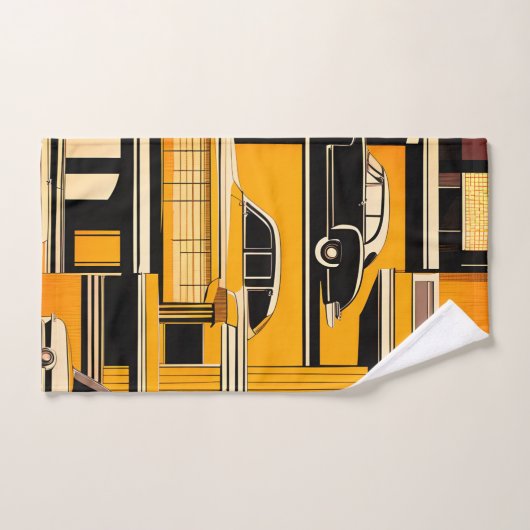 Voitures Rétro Milieu du siècle (Serviette à main)