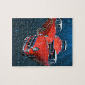 Voitures Rouges Et Blanches Classiques, Puzzle (Horizontal)