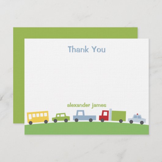 Voitures Vroom Voitures Merci Notes (Devant / Derrière)
