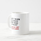 Voix dans ma tête Mug drôle (Devant gauche)
