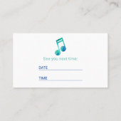 Voix de piano de carte de rendez-vous de leçon de (Dos)