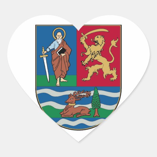 Vojvodina grijpen, wapen hart sticker (Voorkant)