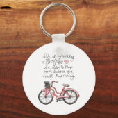Vol25 leven is als fietsen sleutelhanger (Voorkant)