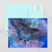 Vol bleu, carte postale (Devant / Derrière)