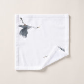 Vol de héron de grand bleu (Gant de toilette)