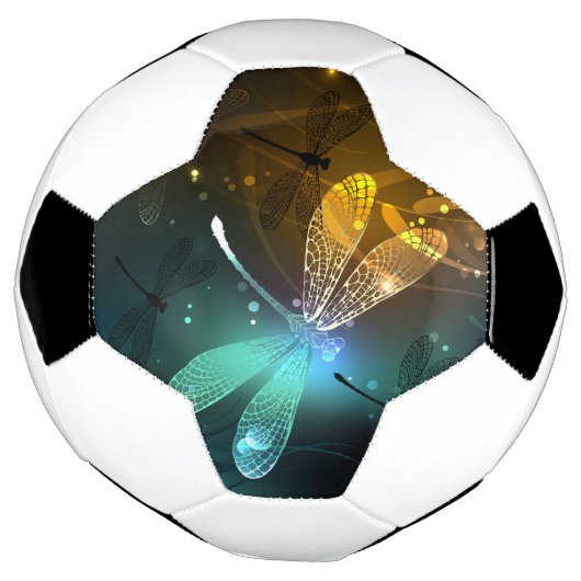 Vol de libellule verte lumineuse (Tourné)