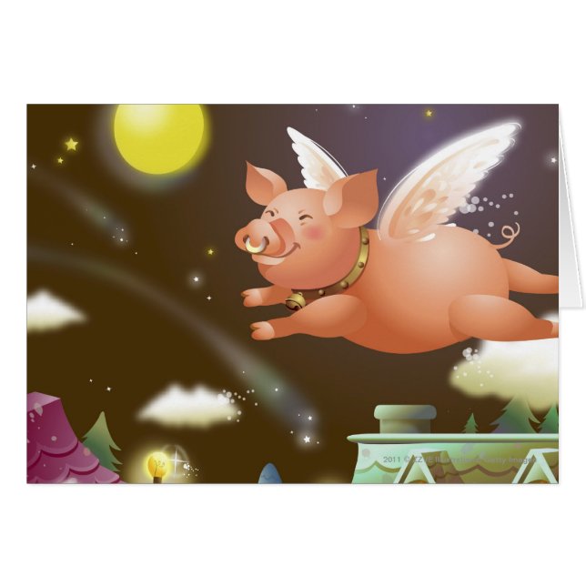 Vol de porc dans le ciel (Devant horizontal)