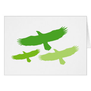 Vol de trois aigles (vert)
