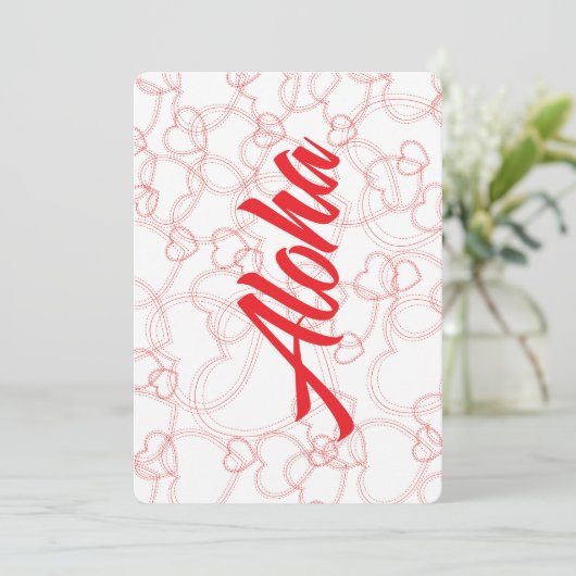 Vol hart Aloha Briefkaart (Staand voorkant)