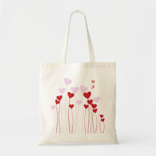 vol hart en Initialen Tote Bag