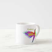 Vol Hummingird Nom personnalisé Espresso Mug (Devant droit)