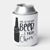 vol kerstbier en kerst | Funny Drink Blikjeskoeler (Blikje Voorkant)