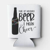 vol kerstbier en kerst | Funny Drink Blikjeskoeler (Achterkant)