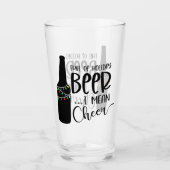 vol kerstbier en kerst | Funny Drink Glas (Voorkant)