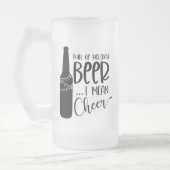 vol kerstbier en kerst | Funny Drink Matglas Bierpul (Links)