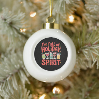 Vol Kerstsfeer Kerst Cocktails Xmas Keramische Bal Ornament