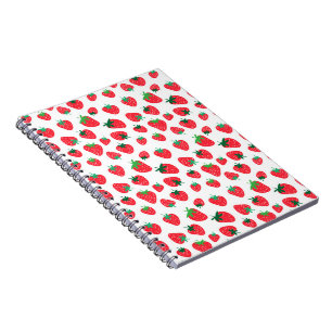 Vol met aardbeien notitieboek