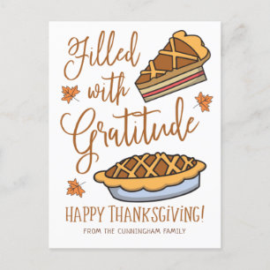 Vol met dankbaarheid Prettig Thanksgiving Feestdagenkaart
