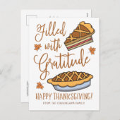 Vol met dankbaarheid Prettig Thanksgiving Feestdagenkaart (Voorkant / Achterkant)