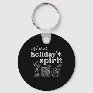 Vol met Holiday Spirit Wine Tail Christmas Party Sleutelhanger