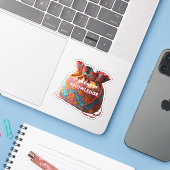 Vol met kennis sticker (Laptop met iPhone)