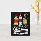 Vol met kerst geesten wodka tequila whisky xm kaart (Gele Bloem)