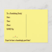 "Vol nocturne !" Carte postale d'invitation (Dos)