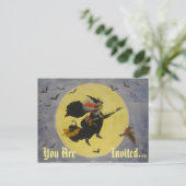 "Vol nocturne !" Carte postale d'invitation (Debout devant)