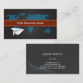 Vol plat de papier dans le carte de visite du (Devant / Derrière)