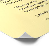 Vol sans ailes poème jaune décoration murale (Coin)