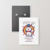 Vol trots | LGBTQ Cat Pride Button (Voorkant / Achterkant)