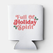 Vol van feestvreugde - Feestelijke typografie Blikjeskoeler (Achterkant)