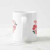 Vol van feestvreugde - Feestelijke typografie Extra Grote Beker (Achterkant)