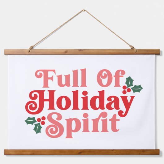 Vol van feestvreugde - Feestelijke typografie Hangend Wandkleed (Voorkant)