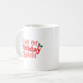 Vol van feestvreugde - Feestelijke typografie Koffiemok (Voorkant links)