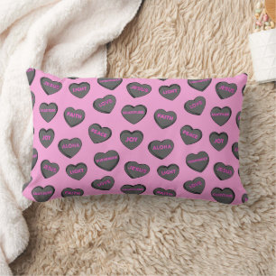 Vol van Love Hearts Pattern zwart roze Kussen