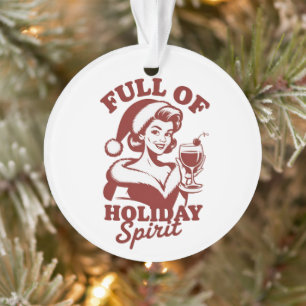 Vol Wein Kerstspirit Snarky Kerstmis Xmas Ornament