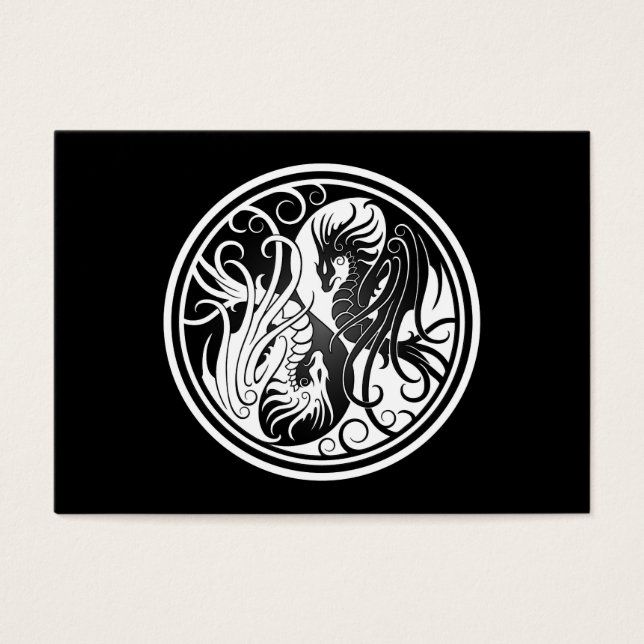 Vol Yin Yang Dragons - noir et blanc (Devant)