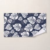 Volage tropical bleu et blanc de la Marine | Flora (Serviette à main)