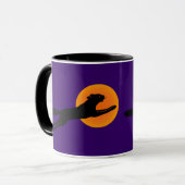 Volant Chat noir Vintage Art café Mug (Devant gauche)