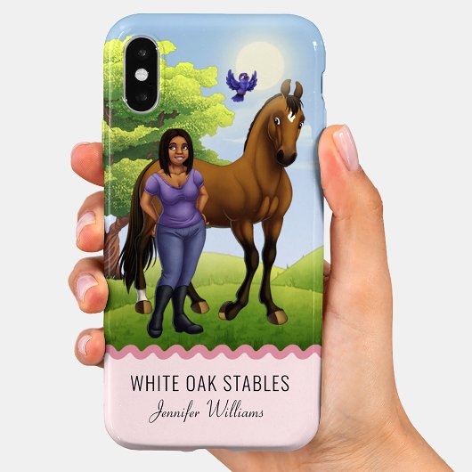 Volbloed paard en ruiter iPhone Case-Mate iPhone Case