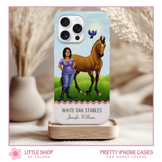 Volbloed paard en ruiter iPhone Case-Mate iPhone Case