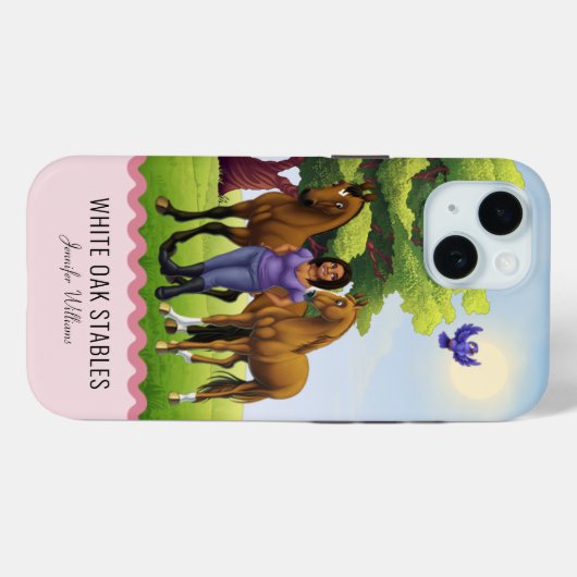 Volbloed paarden en ruiter  Case-Mate iPhone case (Achterkant (horizontaal))