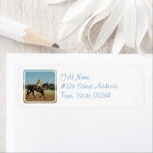 Volbloed Race Paard Mailing Label (Insitu)