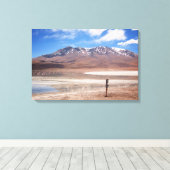 Volcan dans une toile de paysage de l'Altiplano (Insitu (Plancher de Bois))