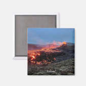 Volcan islandais - aimant (Recto/Verso)