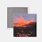 Volcan islandais - aimant (Recto/Verso)