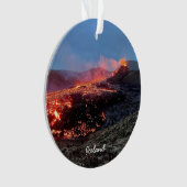 Volcan islandais - ornement céramique (devant)