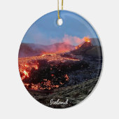 Volcan islandais - ornement en céramique (Gauche)